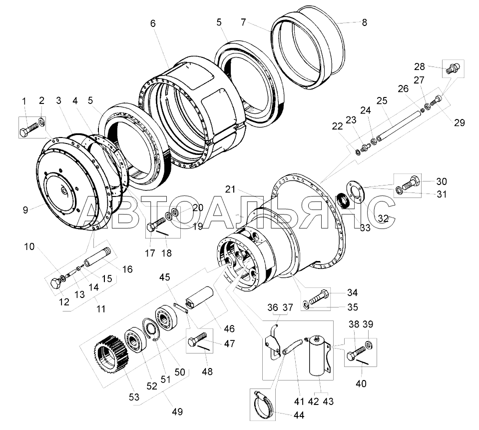 Редуктор электромотор-колеса (75580-2405010);Reducer of electromotor-wheel
