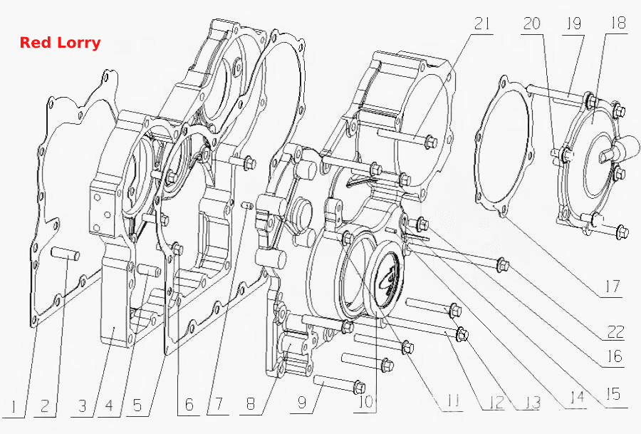 F3402- Корпус шестеренок в сборе