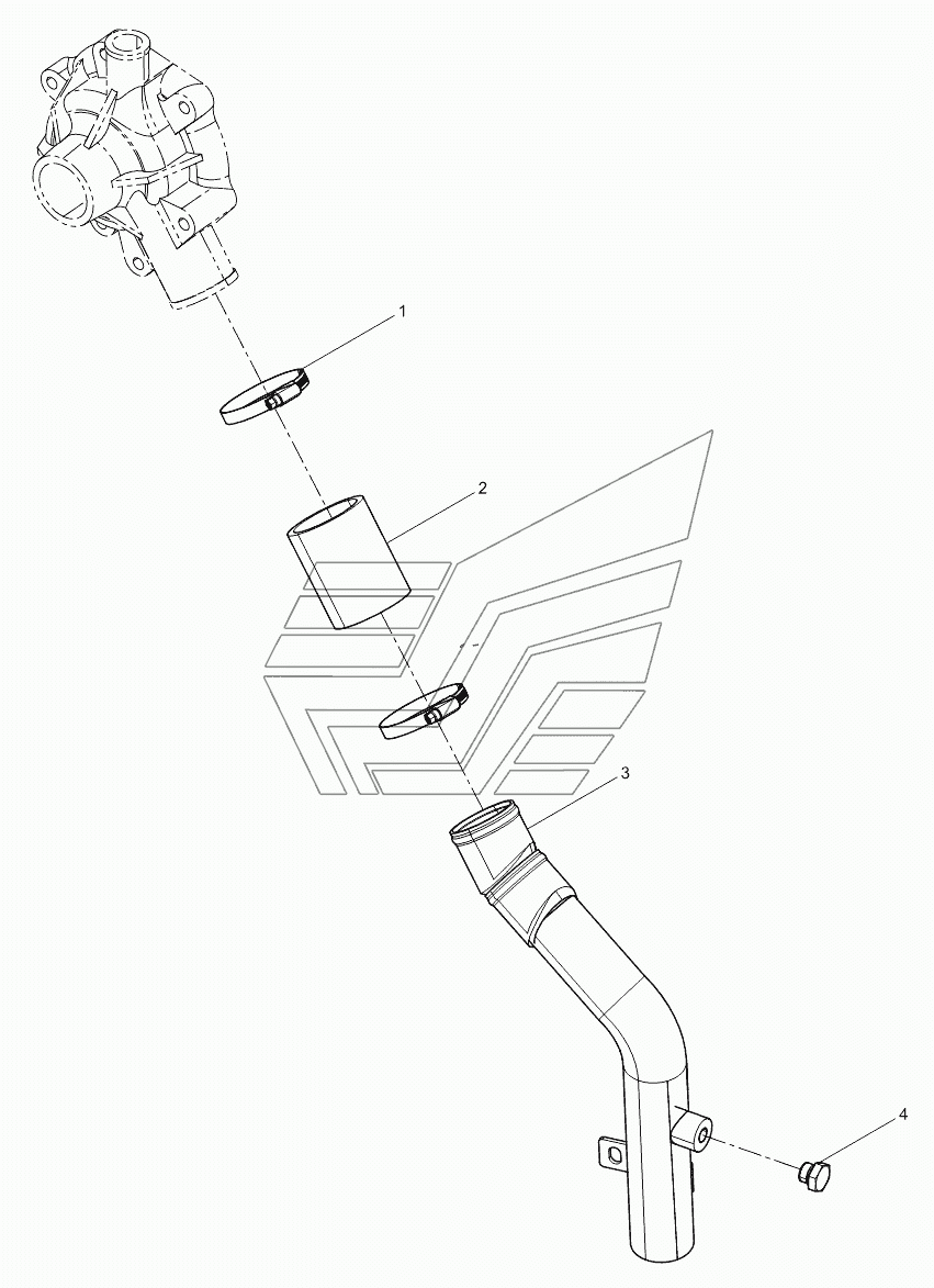 Water inlet joint pipe assembly