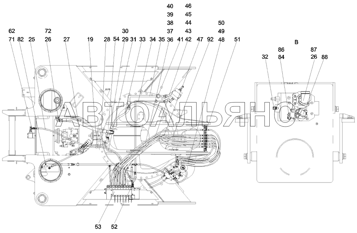 12828047 Pipeline, hydraulic, revolving tower