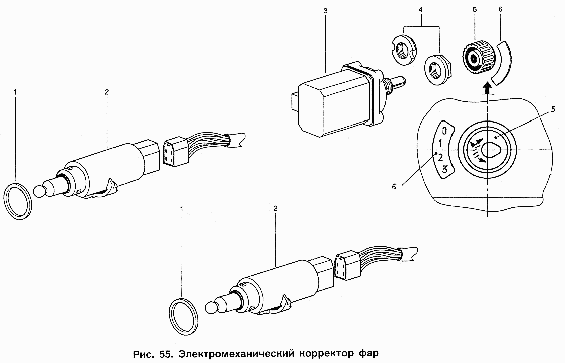 Электромеханический корректор фар