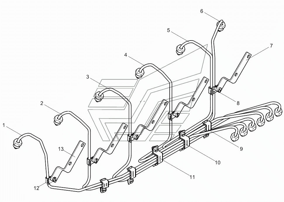 High pressure pipe assembly