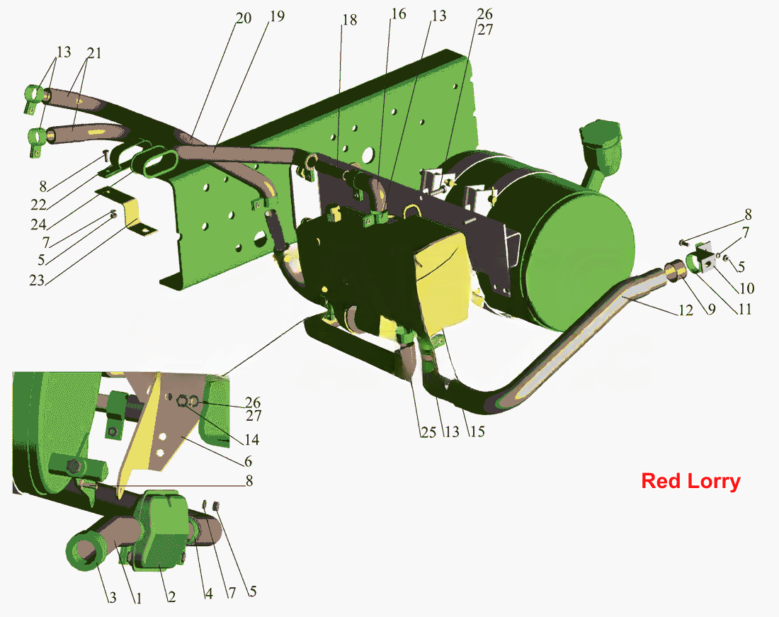 Установка подогревателя Hydronic 10. 437041-1015001