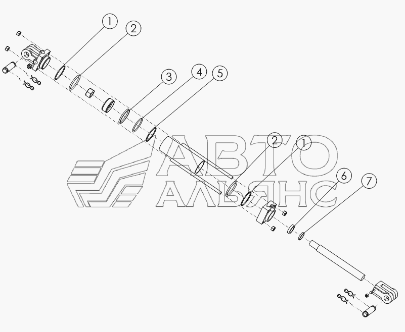 HYDRAULIC CYLINDER: 2X6 №58888