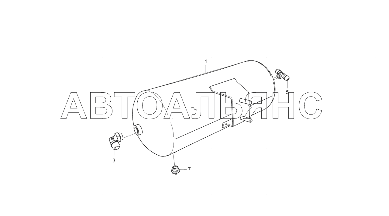 3297-3513001 Ресивер с фитингами