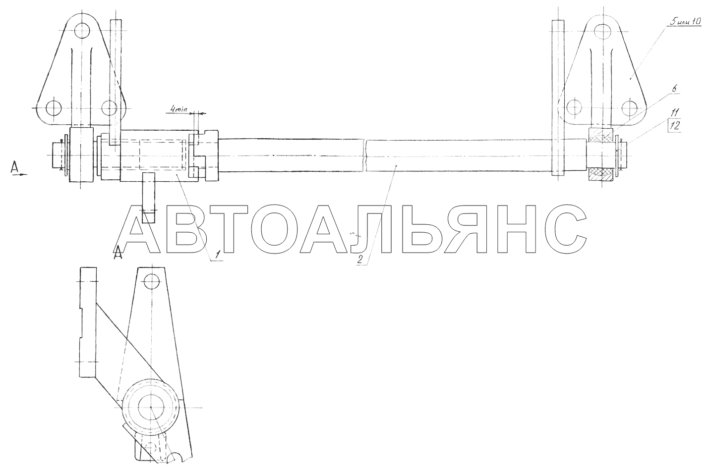 Вал У7810.7-9.02.03.200-01;Shaft У7810.7-9.02.03.200-01