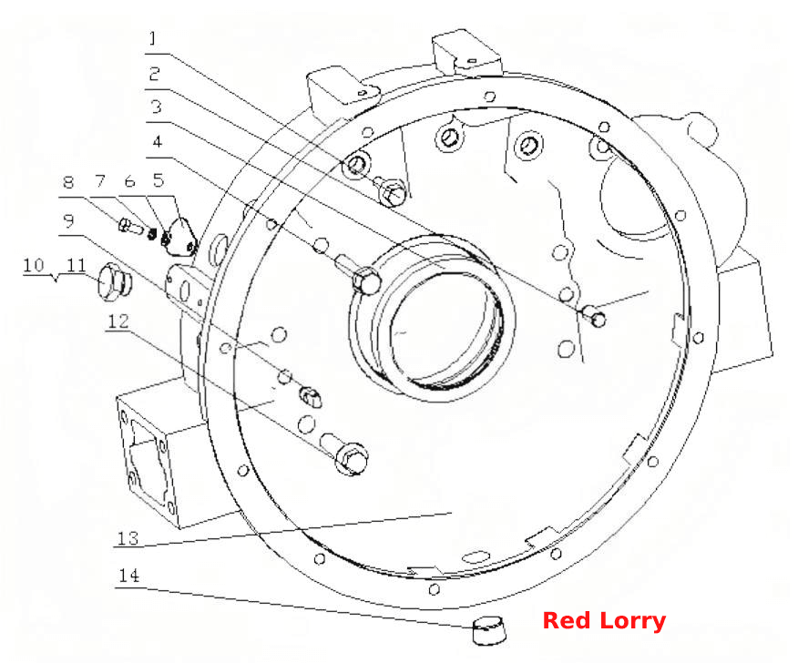 1640H-1600000/03 Flywheel Housing Assembly