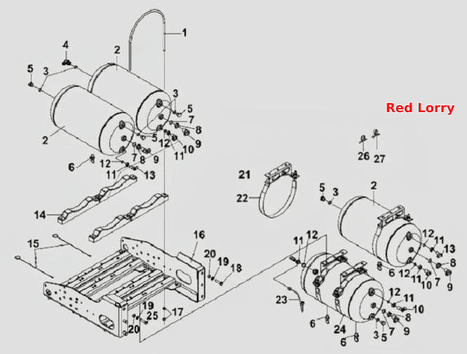 Front/Rear Air Reservoir Subassembly