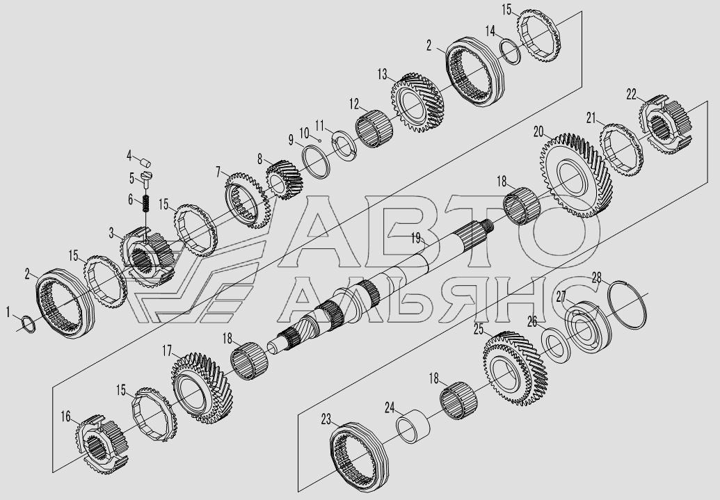 2nd shaft assembly