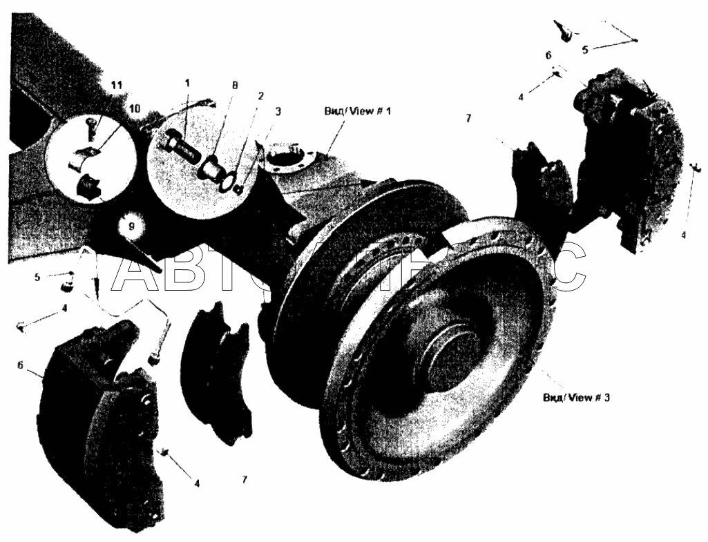Установка рабочих тормозных механизмов;Mounting of service brake mechanisms