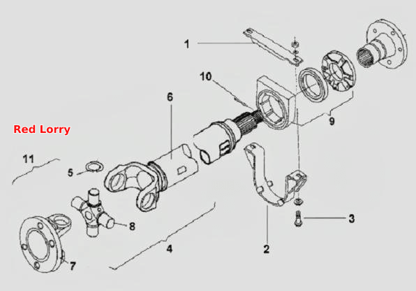 Middle Driving Shaft & Support Assembly