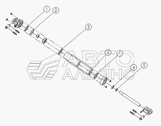 HYDRAULIC CYLINDER, 2.5X16 №58889