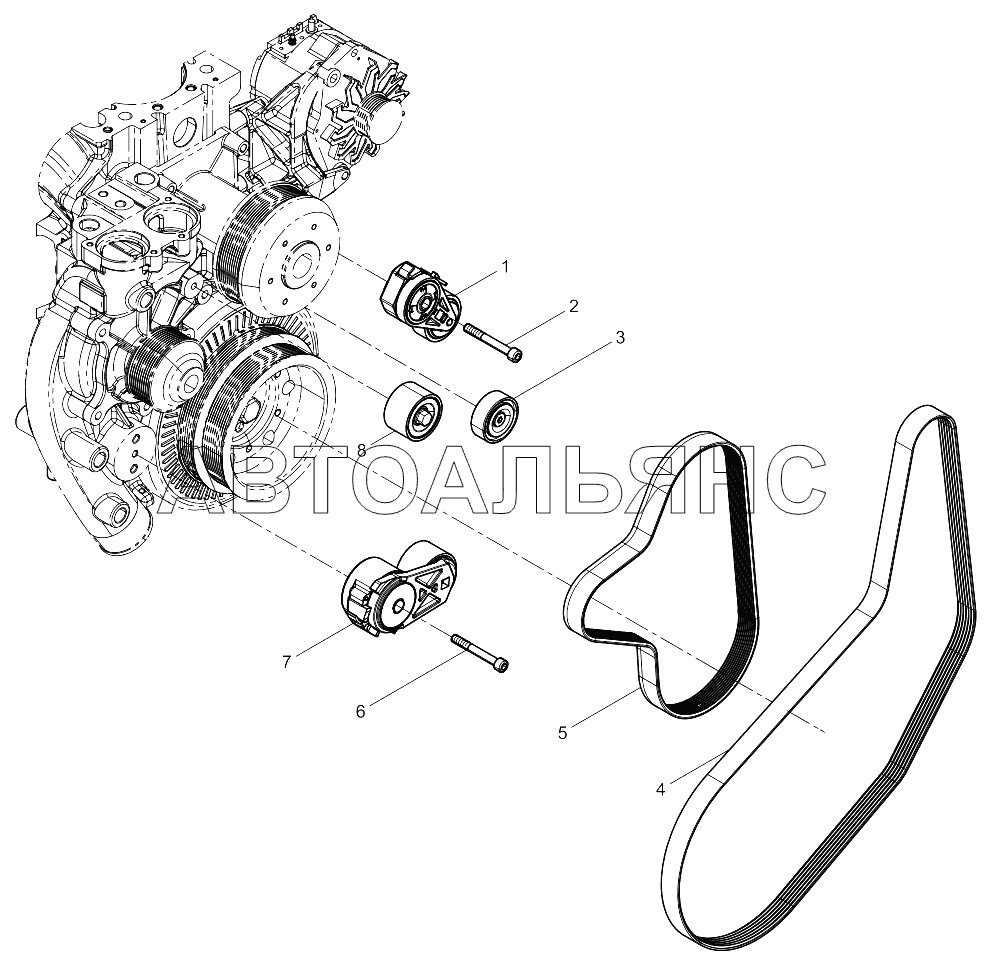 Tensioner And Belt Group