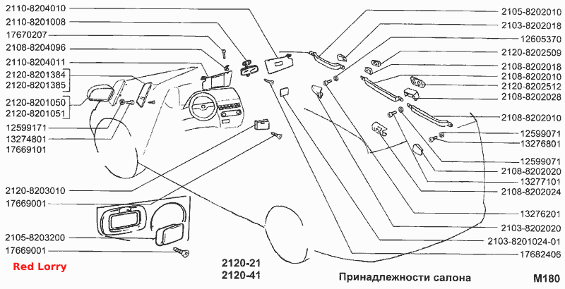 Принадлежности салона