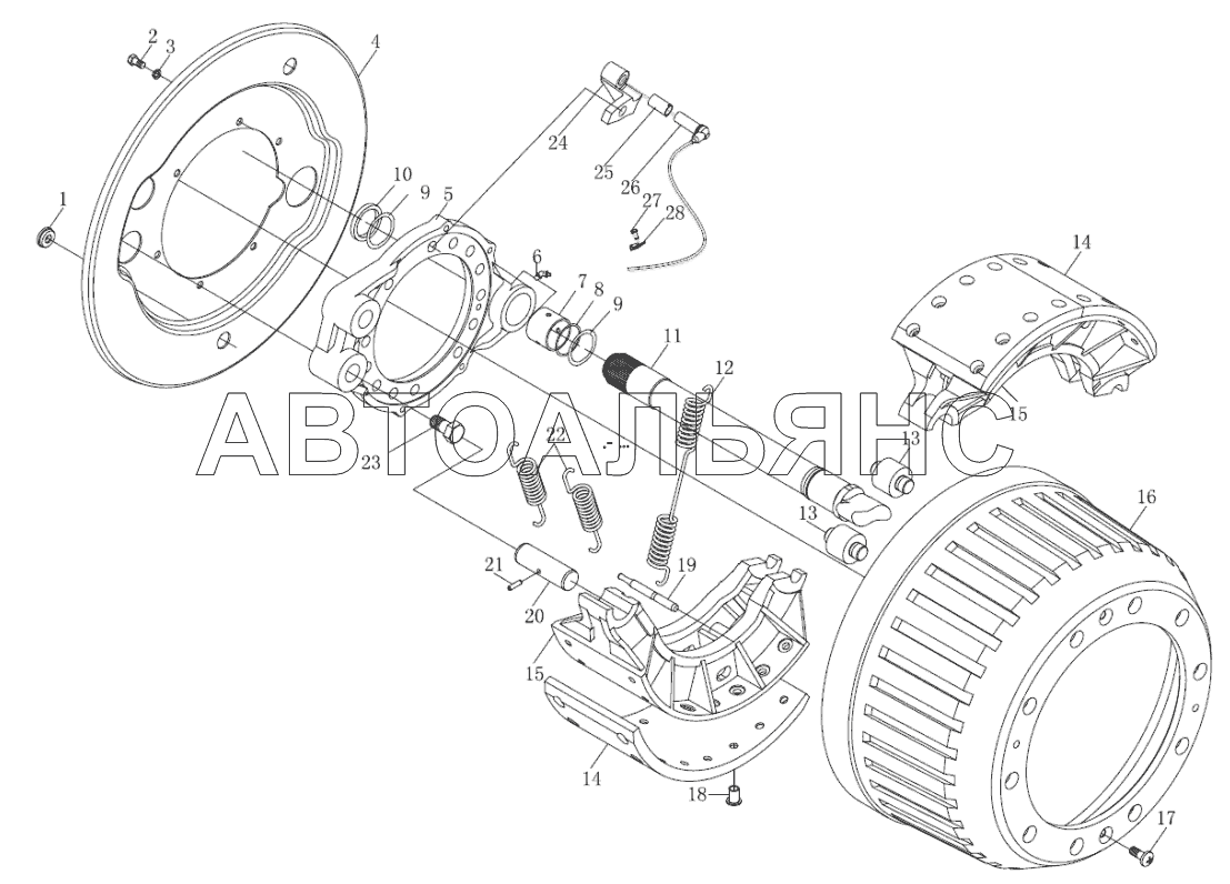 STR DRIVE AXLE BRAKE I