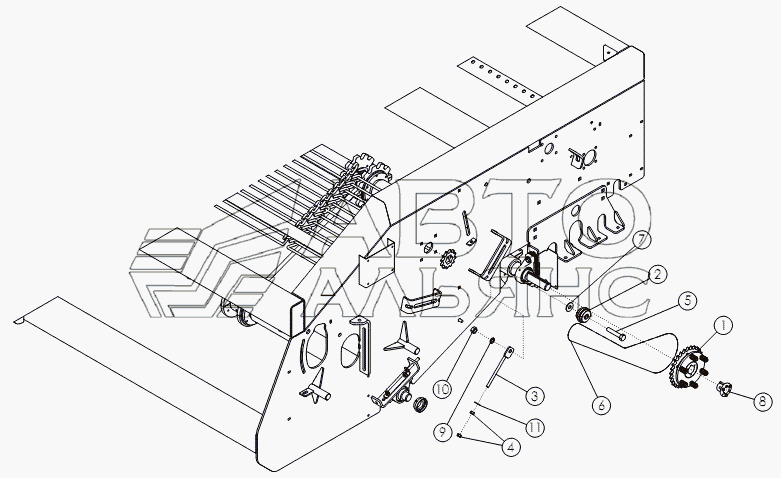 APRON SHAFT DRIVE