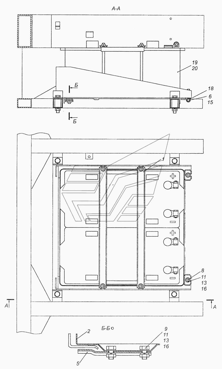 5297-3703001-30 Установка аккумуляторных батарей