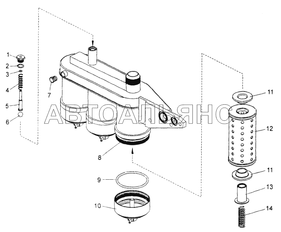 Фильтр гидромеханической передачи;Hydromechanical gear filter