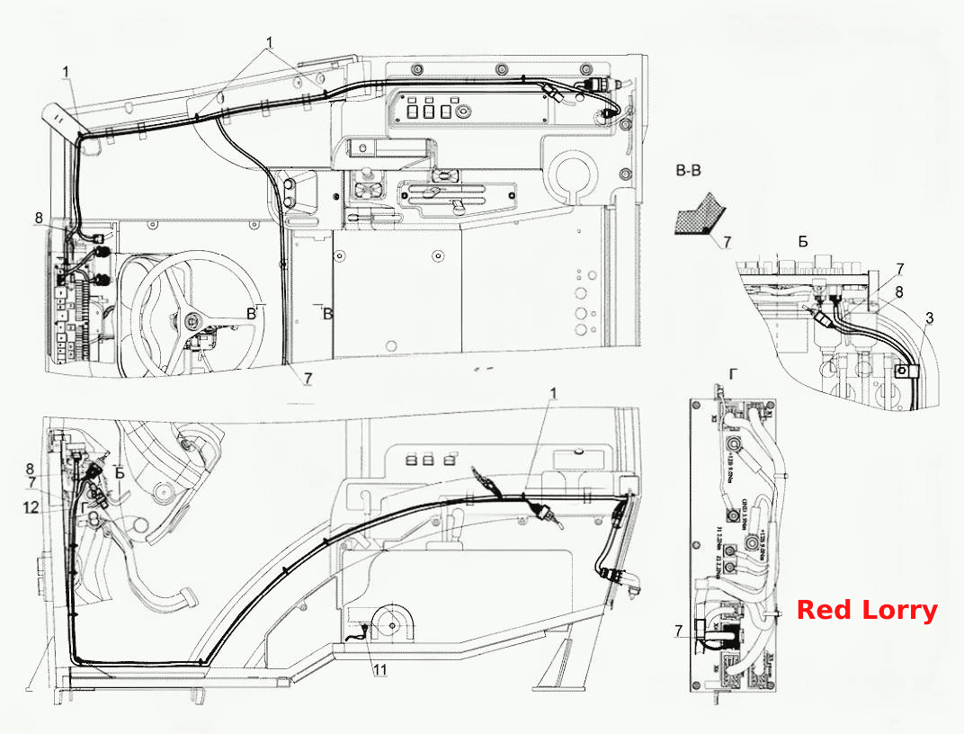 Электрооборудование кабины (для тракторов с двигателем Д-245.5S3A)