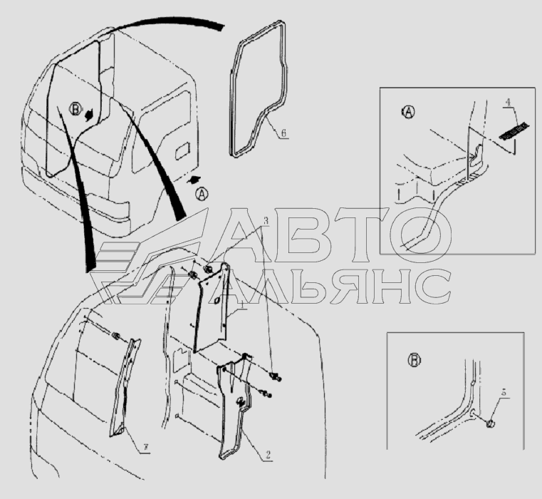 5402D0 Doorpole-inner garnish board