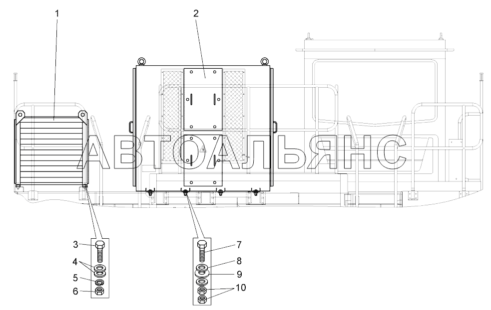 Установка электрооборудования (75581-2100022);Mounting of electrical equipment