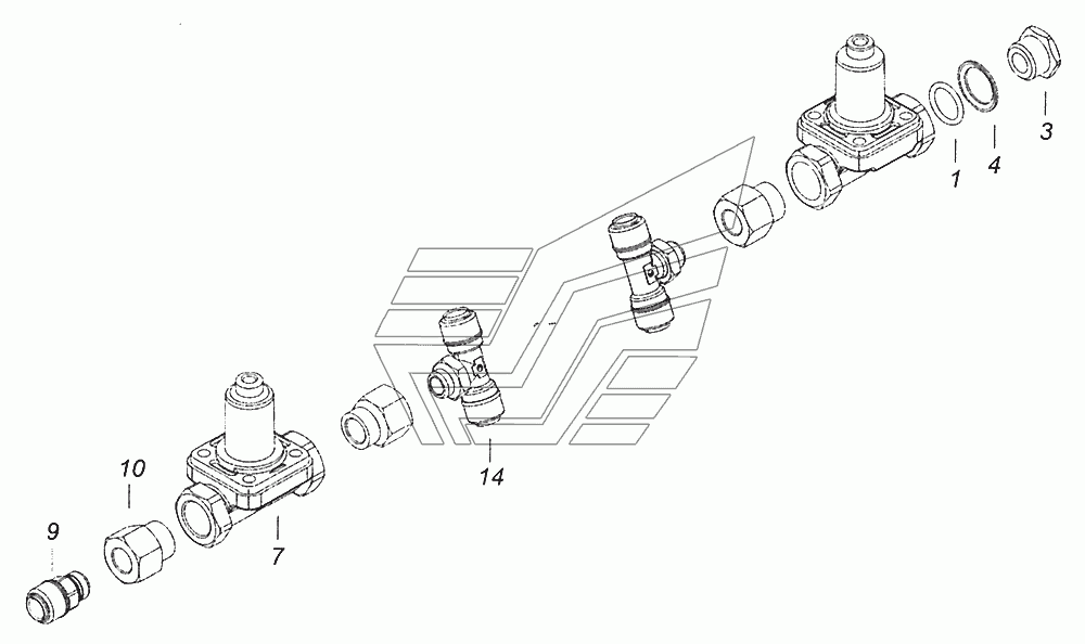 52974-3500015-04 Установка защитных клапанов
