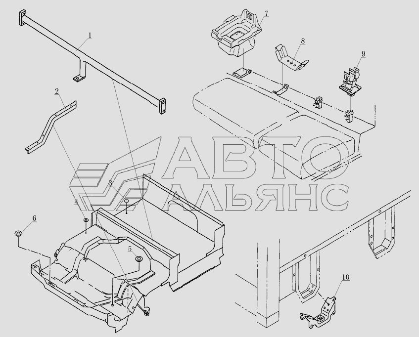 5101D501 Body-floor parts