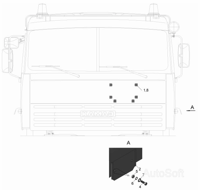 6605-8210090, 6606-8210090 Установка кронштейнов информационных табличек
