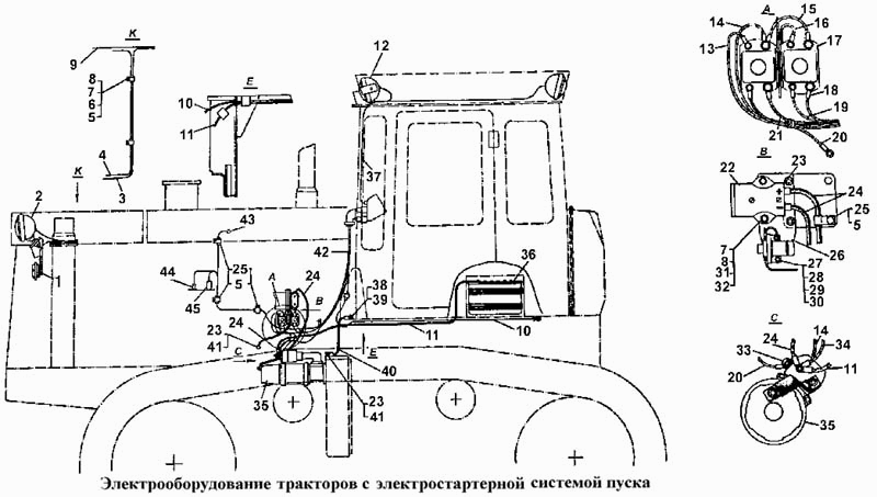 Электрооборудование тракторов с электростартерной системой пуска