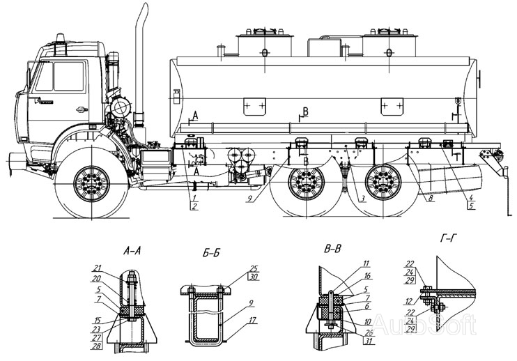 66062-8516000 Установка цистерны