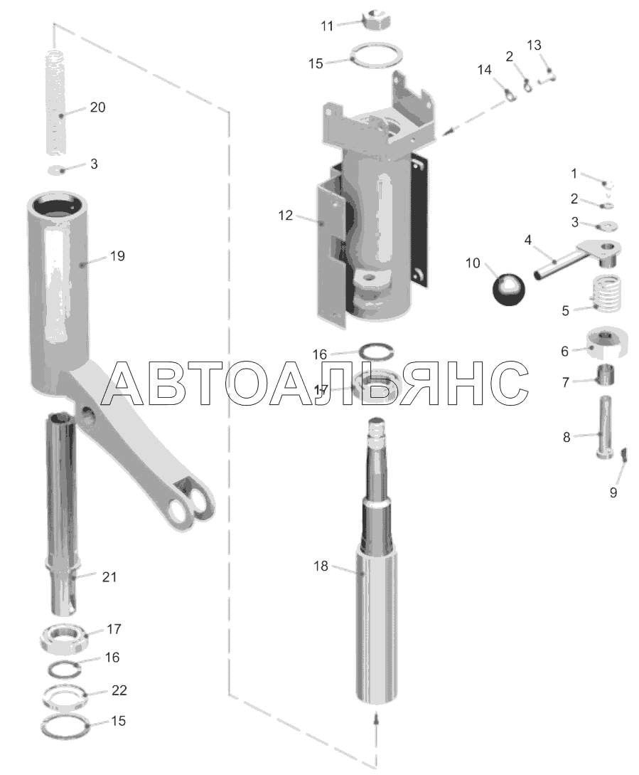Колонка рулевого управления (75474-3444010);Steering column