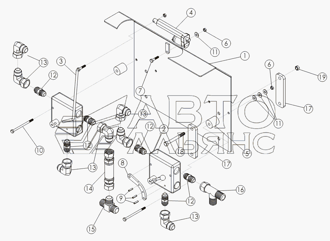 VALVE GROUP: DUAL MOTOR SCRUB