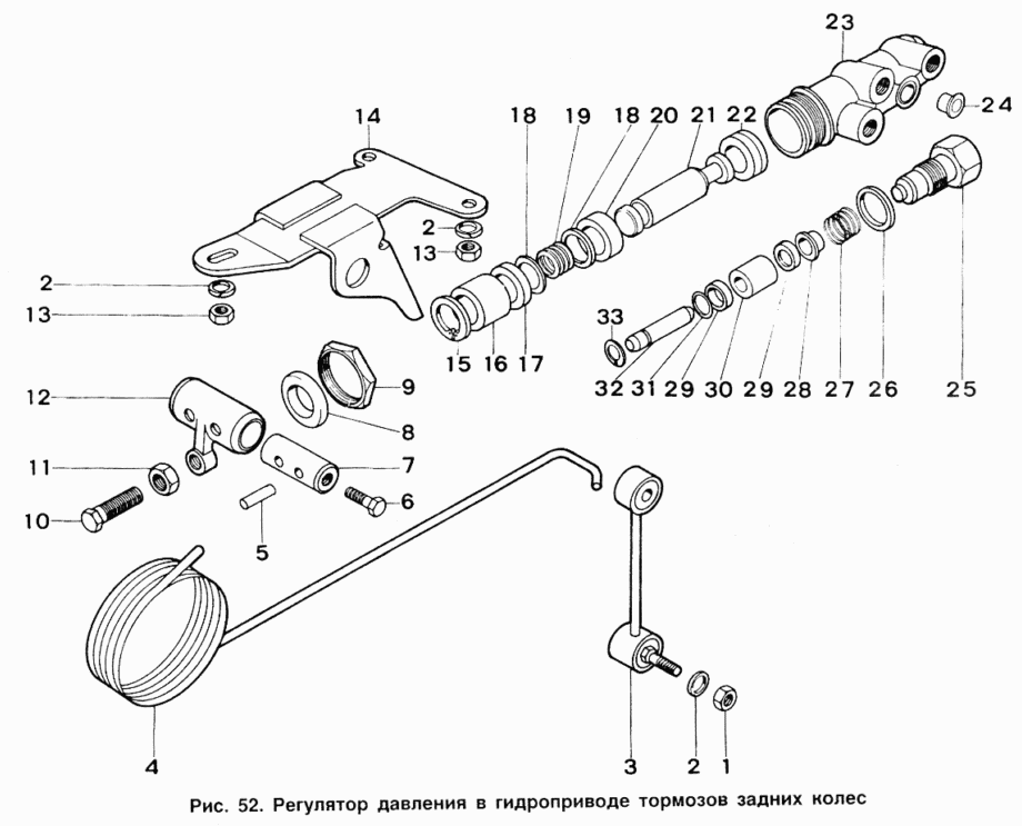 Регулятор давления в гидроприводе тормозов