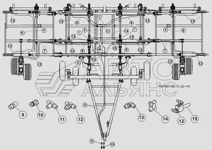 HOSE ROUTING - 50 WING FOLD