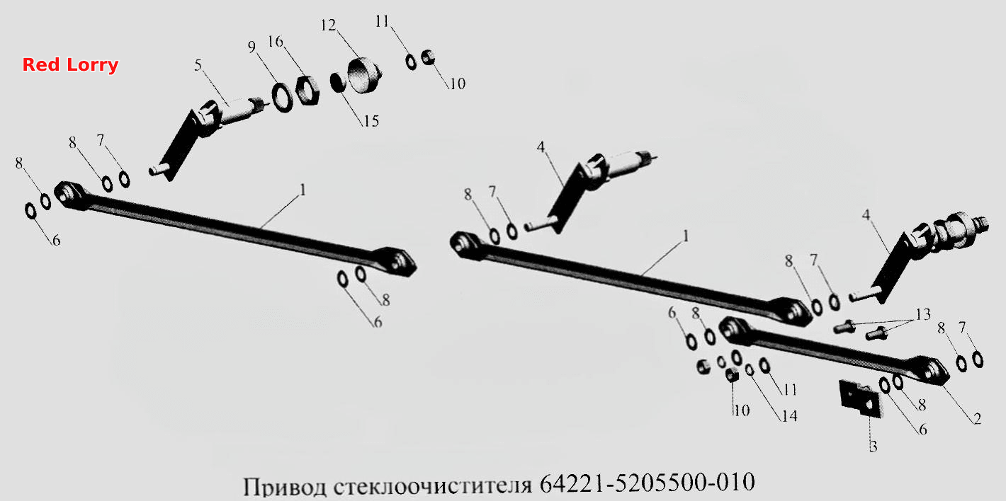 Привод стеклоочистителя 64221-5205500-010