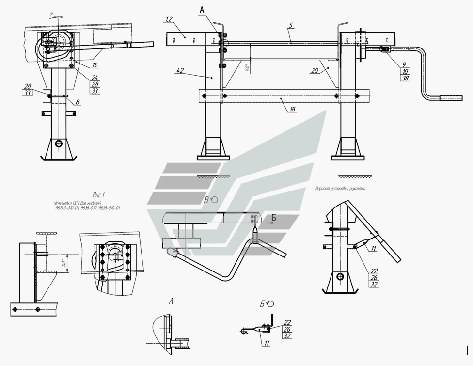 96741-2700001-02 Установка опорно-стояночного устройства JOST MODUL D0101