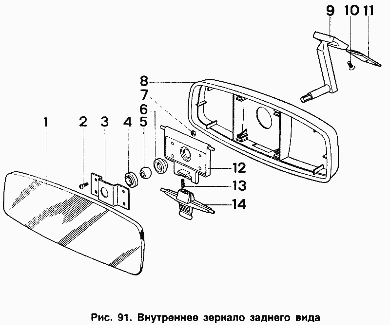 Внутреннее зеркало заднего вида