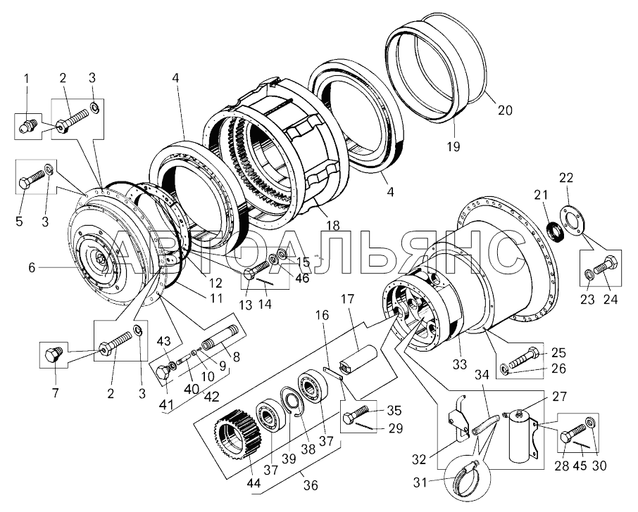 Редуктор электромотор-колеса (75132-2405010-10);Reducer of electromotor-wheel