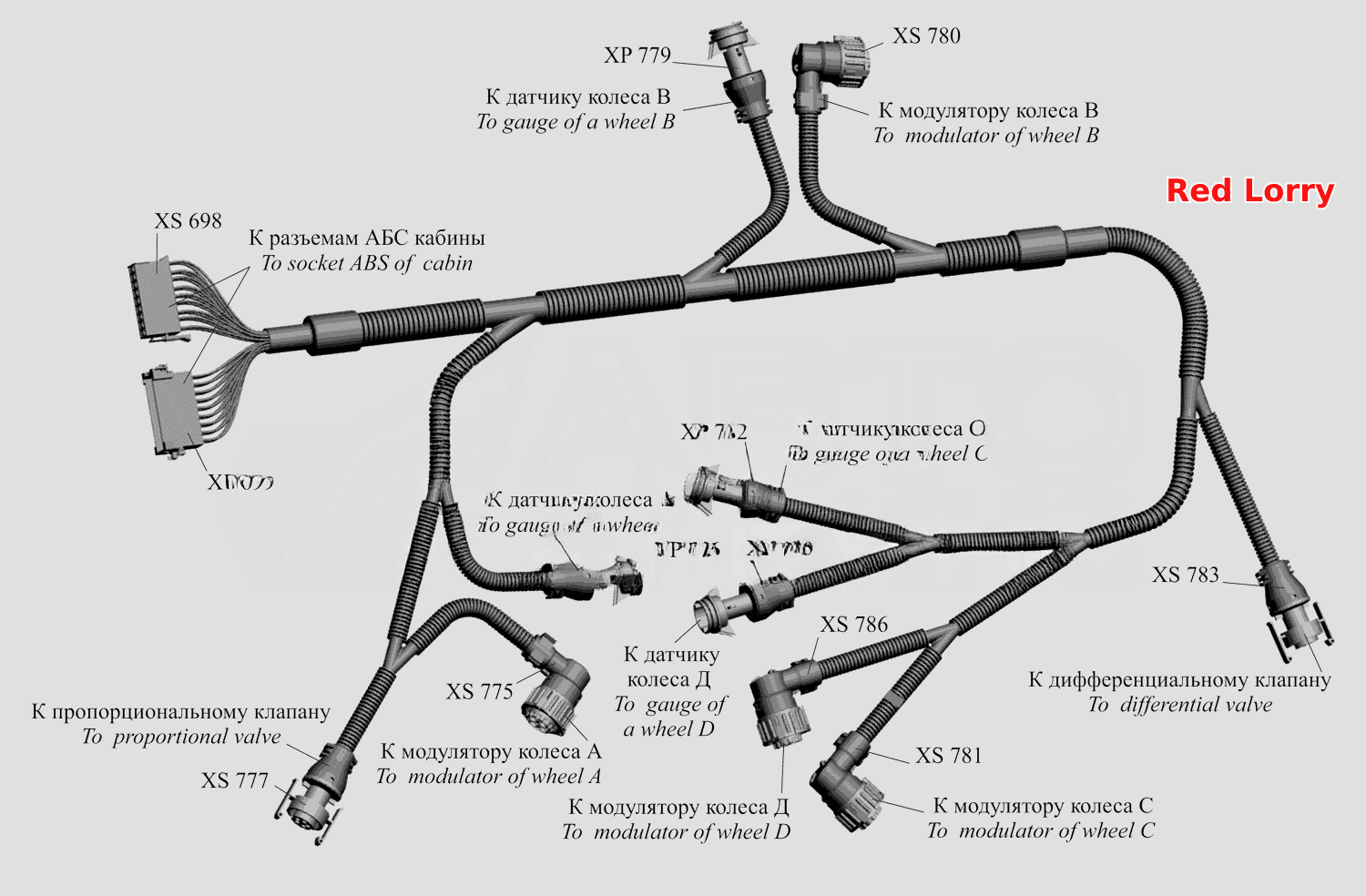 Жгут АБС по шасси