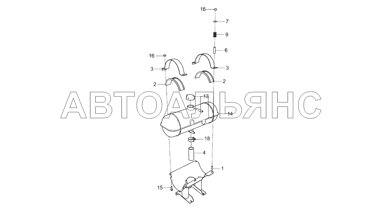 3297-1311020-20 Бачок расширительный на кронштейне