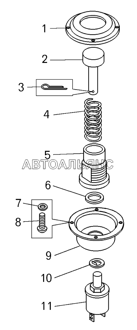 Включатель гидравлического тормоза;Switch of hydraulic brake