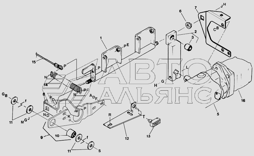 NEUTRAL INTERLOCK AND PINTLE ARMS