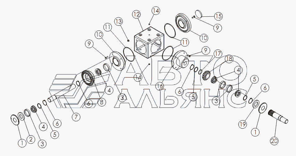 GEARBOX (1:1.35) № 63848 (REAR SCRUB)