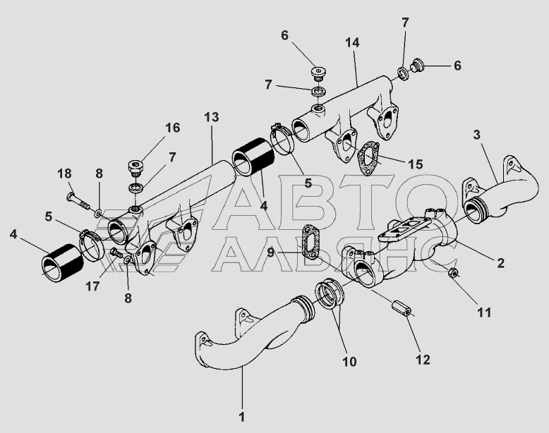 TURBOCHARGER-INLET AND EXHAUST MANIFOLD