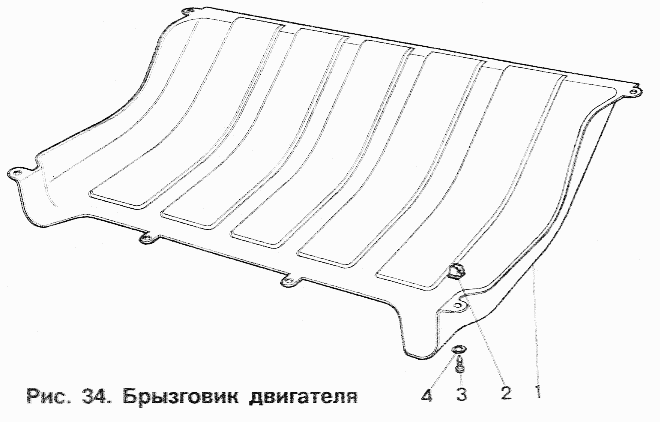 Брызговик двигателя