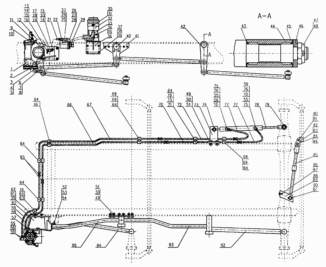 Гидравлическая рулевая система 8x4