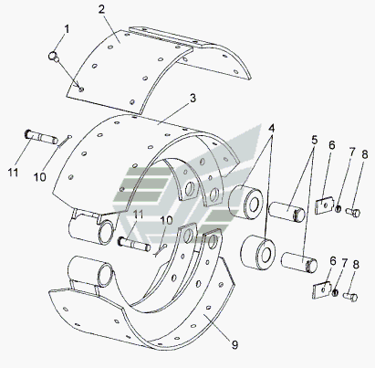 Колодка тормоза правая, левая 9919-3501090, 9919-3501091