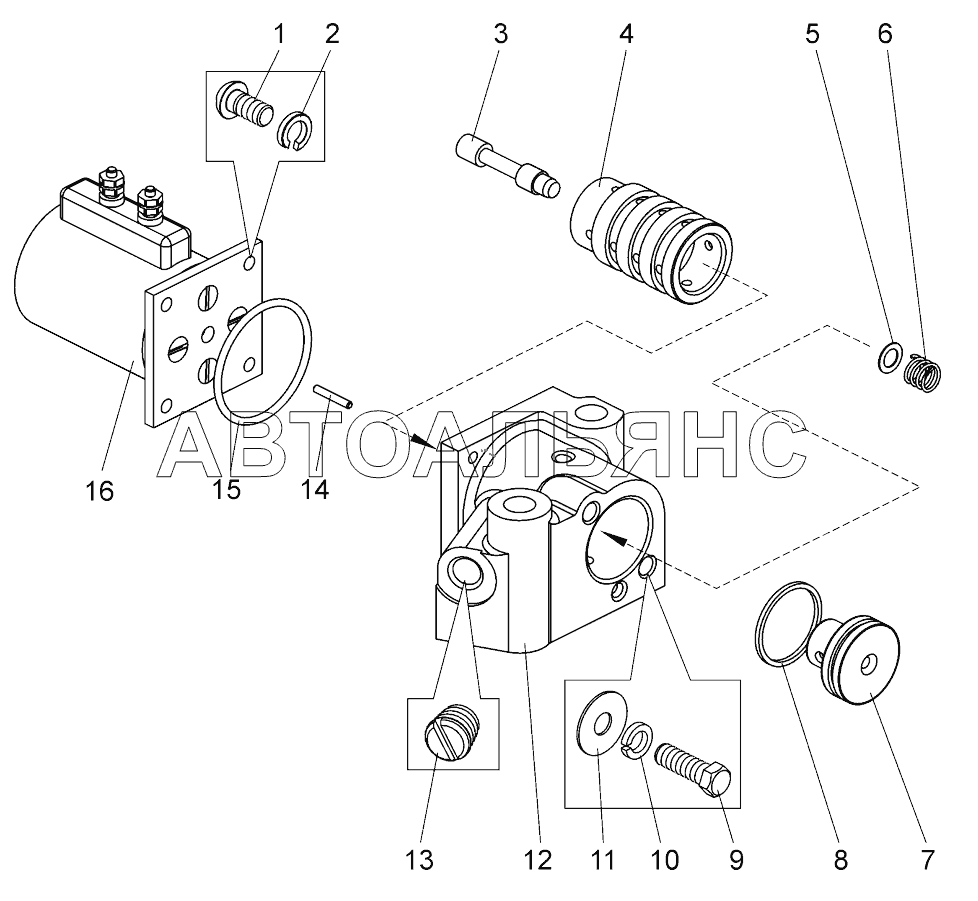 Механизм привода управления гидравлическим тормозом;Mechanism of drive of hydraulic brake control