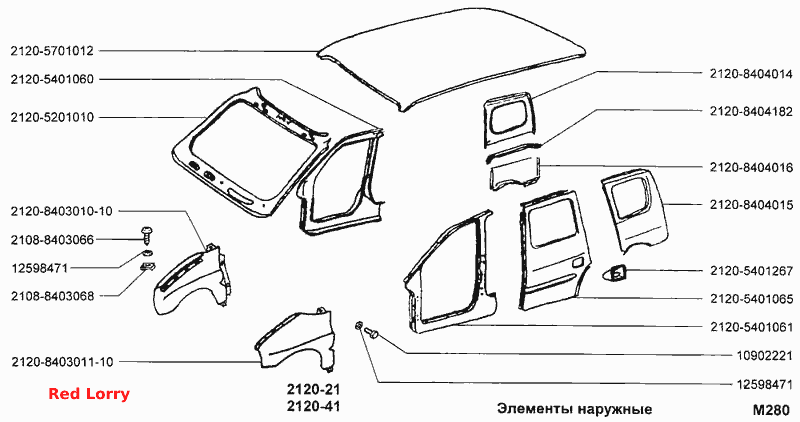 Элементы наружные