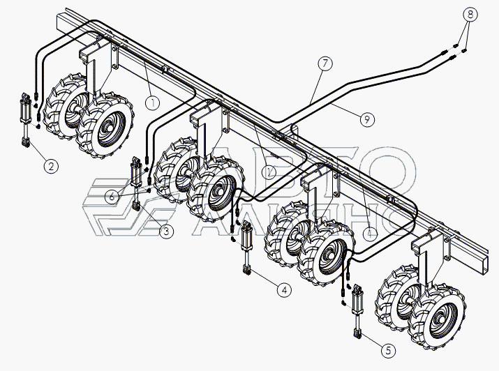 REAR STRUT HYDRAULICS - 7.6X15 (OPTIONAL)